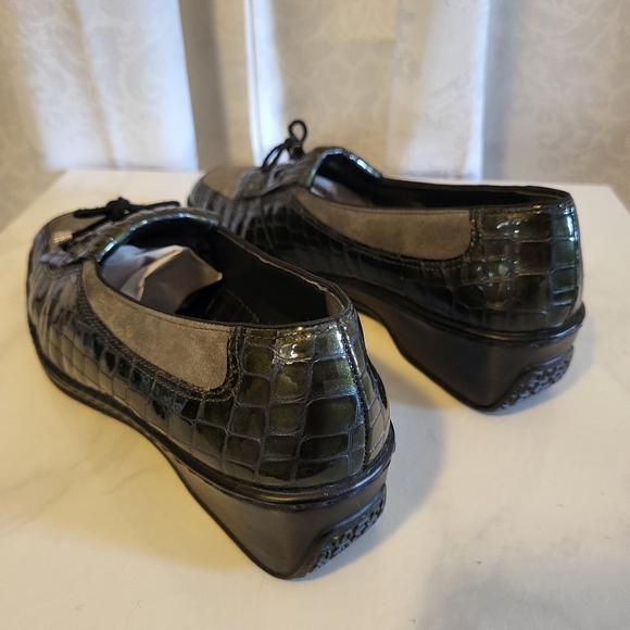 Ara Women's Rachel Slip On Loafers, Size 10, Dark Green, Croco Embossed - Picture 10 of 14